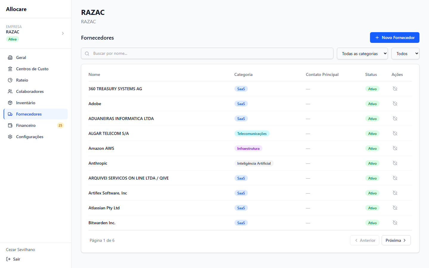 Allocare — Provider & cost management